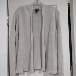 Eileen Fisher 100% Hemp cardigan, size L, like new condition, flax color